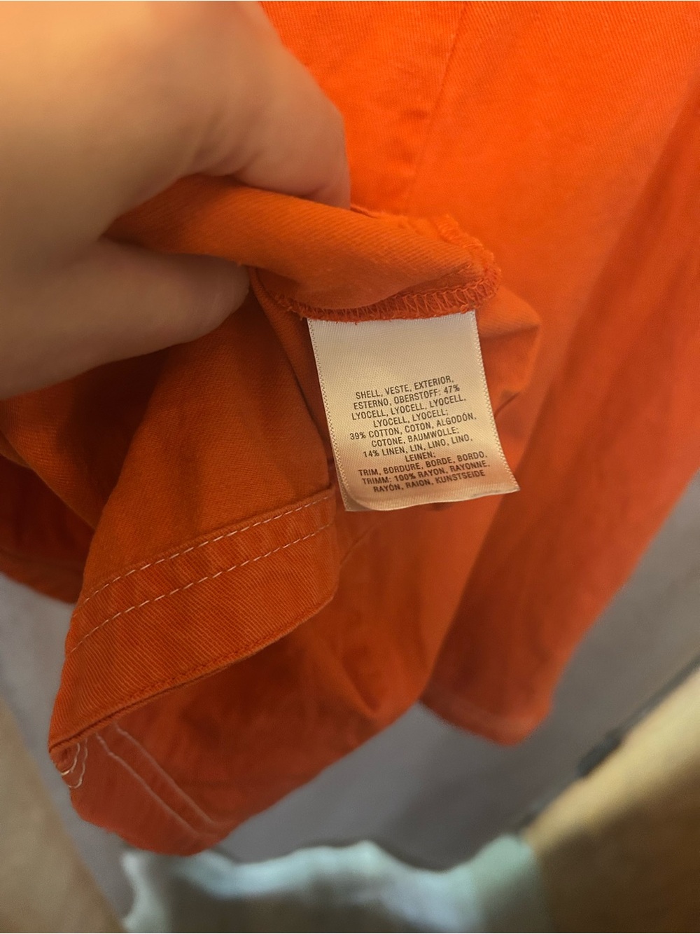 Anthropologie Asymmetrical Dress Maeve Size 10 Red Orange Lightweight Cotton - Picture 6 of 6